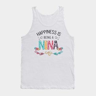 Happiness Is Being A Nina Wildflowers Valentines Mothers Day Tank Top